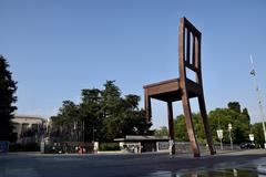 Broken Chair by Daniel Berset at Place des Nations, Geneva