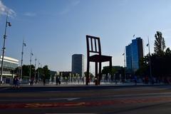 Broken Chair by Daniel Berset at Place des Nations, Geneva