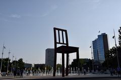 Broken Chair sculpture at Place des Nations, Geneva