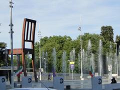 a panoramic view of Geneva with the Jet d'Eau fountain visible on Lake Geneva