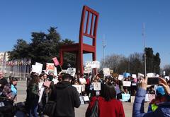 March For Our Lives protest in Geneva supporting gun control in the United States