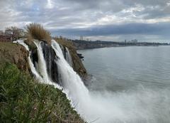 Lower Düden Waterfall in Antalya, Turkey