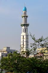 Blue Minaret of Binat Bibi mosque in Gandaria, Bangladesh