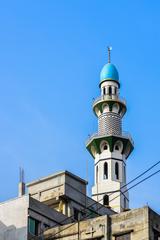 Beautiful Blue Minaret of Binat Bibi Mosque, Gandaria