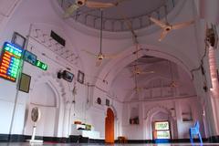 Inside view of Khan Mohammad Mridha Mosque in Bangladesh