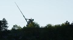 Prague Metronome overlooking the city