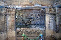 Funeral relief in the chapel of Kom el-Shuqafa, Alexandria, Egypt