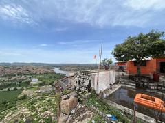 Anjanadri Hanuman Shrine atop Anjanadri hills with Tungabhadra river in view