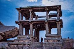 Gateway to Hemakuta, a UNESCO World Heritage Site in Hampi, India