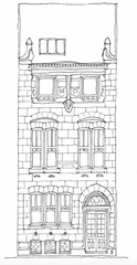 Facade drawing of the Autrique House