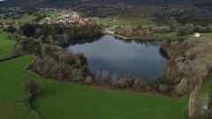 Panoramic view of Pozo del Acebo from the East with Cabárceno in the background