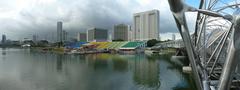 The Float@Marina Bay viewed from the Helix Bridge