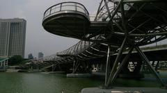 Helix Bridge in Singapore at night