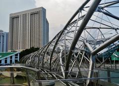 Helix Bridge in Singapore at night