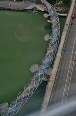 View of the Helix Bridge from Marina Bay Sands