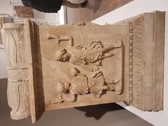 Altar of the Lares in Lunese marble from 2 BC