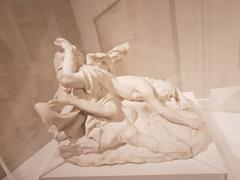 Death of Hippolytus marble sculpture by Jean-Baptiste Lemoyne