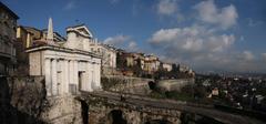 panoramic view of Bergamo in winter 2010