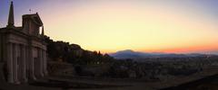 Panoramic sunrise in Bergamo