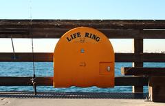 Life ring in Newport Beach, California