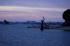 Newport Harbor view with boats and shoreline