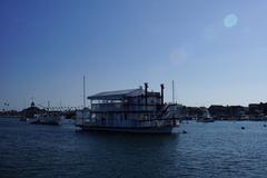 Electric Riverboat Angela Louise at Balboa Harbor Anchorage