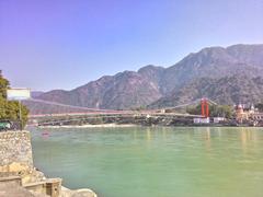 Lakhshman Jhula suspension bridge over the Ganges River