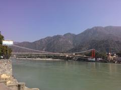 Lakshman Jhula suspension bridge in Rishikesh