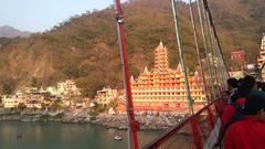 Ganga ghats and Laxman Jhula, Rishikesh