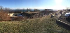 Fort Revere Park on a hilltop with buildings and greenery around