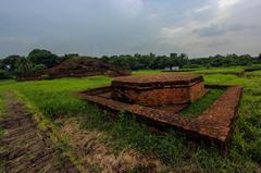 Monument in Bangladesh on a cloudy day