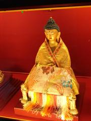 Golden Buddha statue in Gangtok rooftop museum