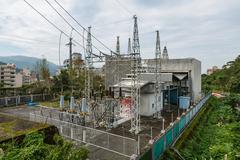 Taiwan Power electrical sub-station at Taipei Zoo South Station in Taipei, Taiwan