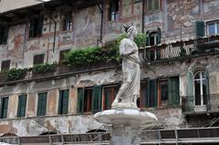 Monumental Fountain Madonna Verona in Piazza delle Erbe