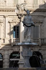 Monument in Piazza Erbe, Italy