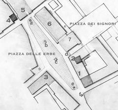 Plan of the Piazza delle Erbe in Verona