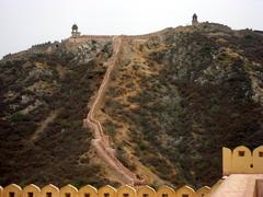 Jaigarh Fort entrance with a sign indicating restricted access