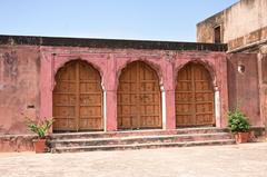 Three doors at Jaigarh Fort in Jaipur, Rajasthan