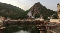 View of Sagar pond from Moosi Maharani ki Chhatri in Alwar, Rajasthan