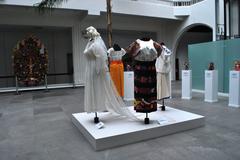 Dresses on display at Museo de Arte Popular in Mexico City