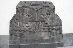 Art Deco Tlaloc on Museo de Arte Popular facade