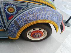 Volkswagen car decorated by Huichol artisans