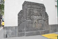 Image of Tlaloc on the Museo de Arte Popular in Mexico City