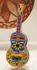 Huichol guitar at Museo de Arte Popular