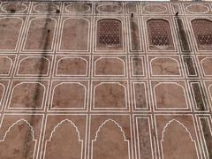 Wall of Sarvato Bhadra Chawk at City Palace in Jaipur