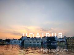 Ambrai Ghat at evening with Lake Pichola in Udaipur