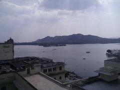 Beautiful view of Lake Pichola from City Palace, Udaipur