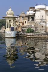 Old houses at the North-East bank of Lake Pichola, Udaipur