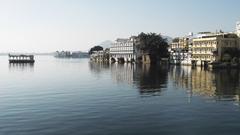 Gangaur Ghat at the waterfront of Lake Pichola in Udaipur