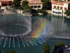 Rainbow in the Bellagio Fountains in Las Vegas